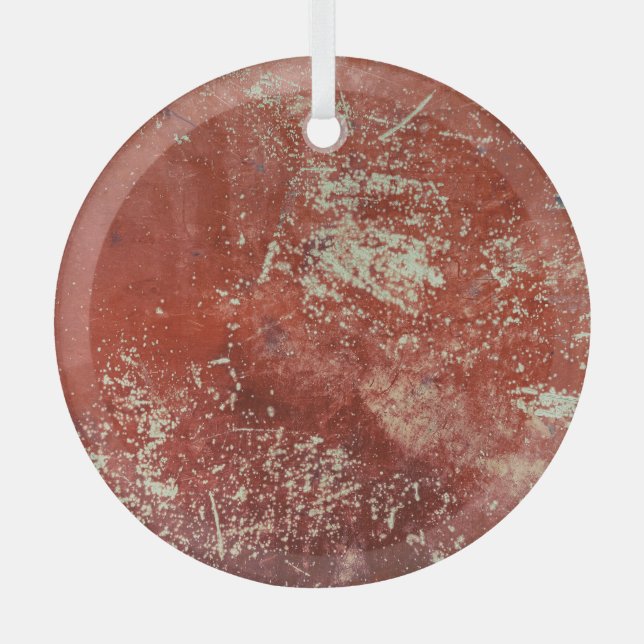 Adorno De Cristal Cobre Viejo: Textura Metalizado Vivida. (Anverso)