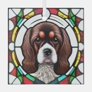 Adorno De Cristal Cocker Spaniel "Vidrio Manchado"