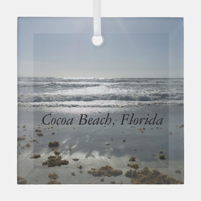 Adorno De Cristal Cocoa Beach Florida (Anverso)