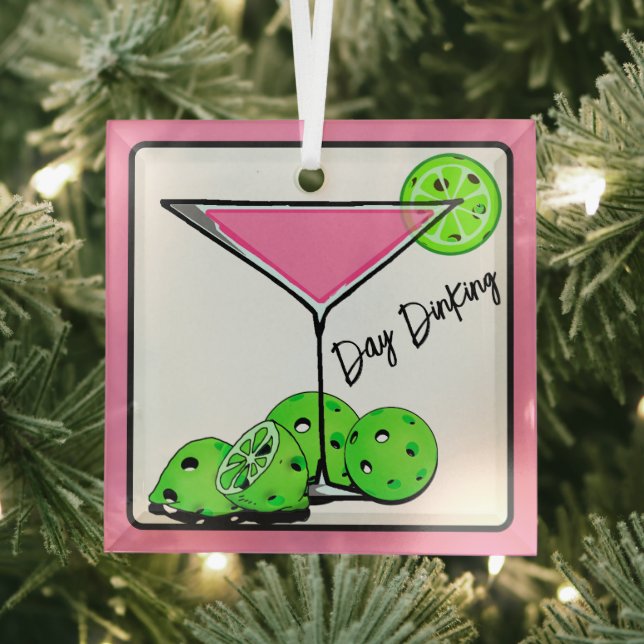 Adorno De Cristal Cóctel rosado como de baño de día, extremidades de (in situ)