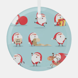 Adorno De Cristal Colección de navidades Santa Claus.