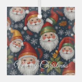 Adorno De Cristal Colección de Navidades Vintage de Santa Claus