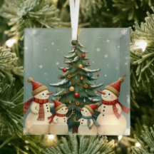 Colección Navideña de Familia de Muñeco de Nieve F