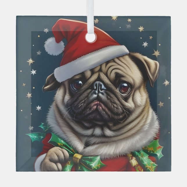 Adorno De Cristal Colección Puggy Claus (Anverso)