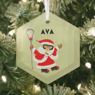 Adorno De Cristal Coleccionable de Navidad de Lacrosse para Niñas