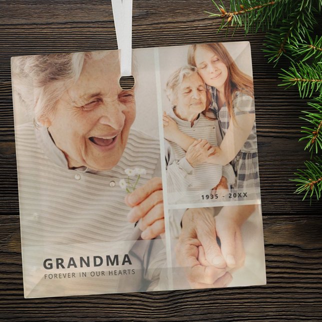 Adorno De Cristal Collage de fotos geométrico moderno conmemorativo  (Subido por el creador)