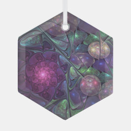 Adorno De Cristal Colorido Glittering Moderno Resumen Arte Fractal