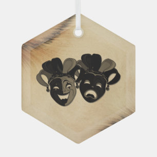 Adorno De Cristal Comedia rústica y diseño de teatro de tragedia