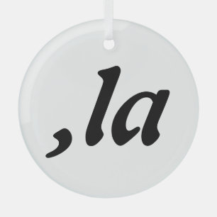 Adorno De Cristal Comma La Kamala Harris - diseño de texto personali
