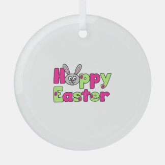 Adorno De Cristal Conejo de Pascua Feliz Huevos de Pascua