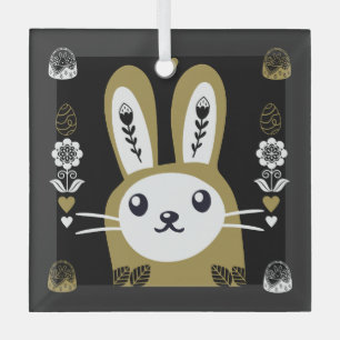 Adorno De Cristal Conejo de vacaciones de Semana Santa