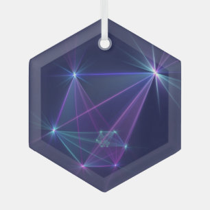 Adorno De Cristal Constelación, abstracta fantasía de arte fractal