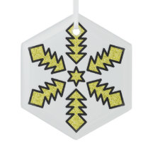 Copo de Nieve Brillante - Estrella Amarilla