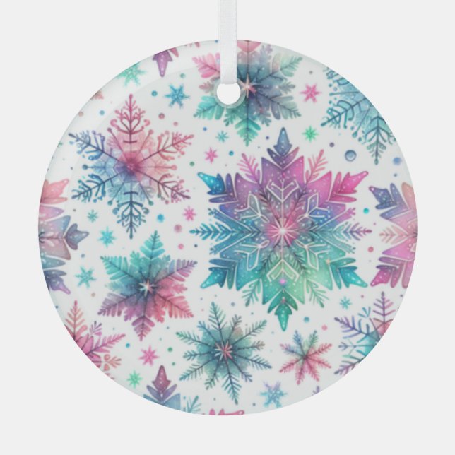 Adorno De Cristal Copos de nieve con espíritu (Anverso)