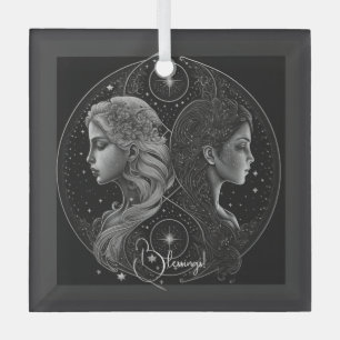 Adorno De Cristal Crea tu propia astrología mística Gemini Zodiac