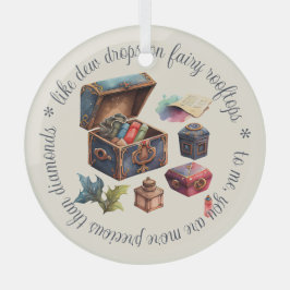 Adorno De Cristal Crea tu propia caja del tesoro de Recuerdos tesoro