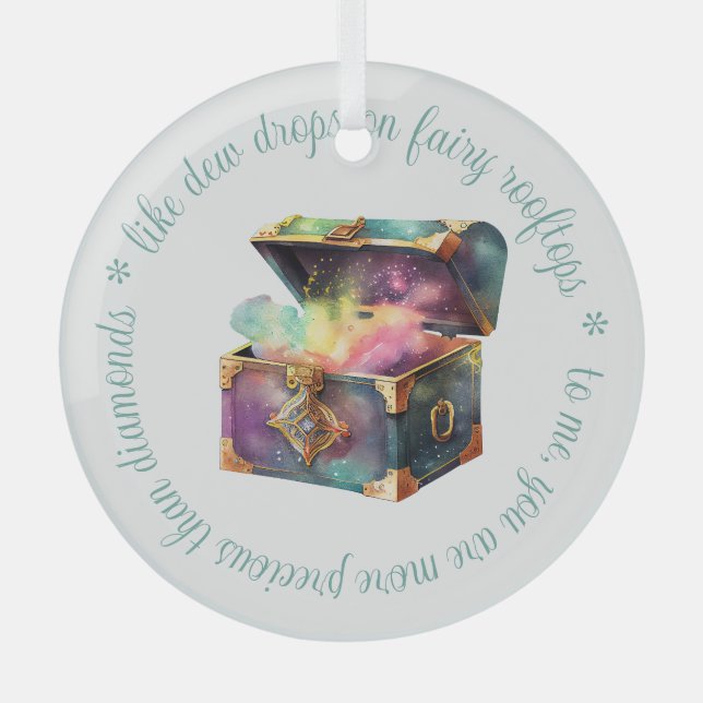 Adorno De Cristal Crea tu propia caja mágica de momentos de tesoro (Anverso)