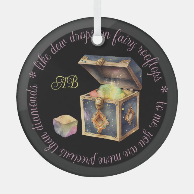 Adorno De Cristal Crea tu propia caja mágica y tu propia joya (Anverso)