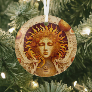 Adorno De Cristal Crea tu propia diosa del sol de Steampunk