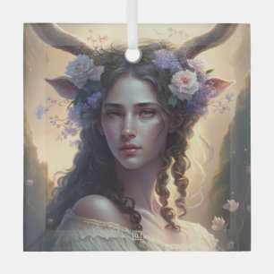 Adorno De Cristal Crea Tu Propia Diosa Zodiacal con Sol en Capricorn
