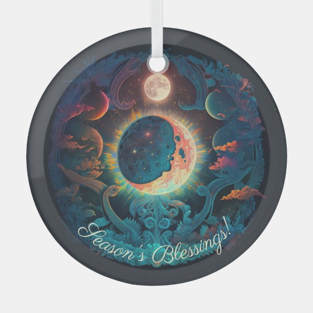 Adorno De Cristal Crea tu propia luna azul mágica (Anverso)