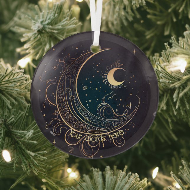 Adorno De Cristal Crea tu propia luna de oro mágico filigrí (in situ)