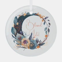 Crea tu propia luna floral Verde azulada y dorada