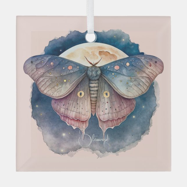 Adorno De Cristal Crea tu propia polilla magnética de la luna (Anverso)