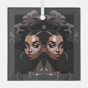 Adorno De Cristal Crea Tu Propia Reina Afroamericana Géminis