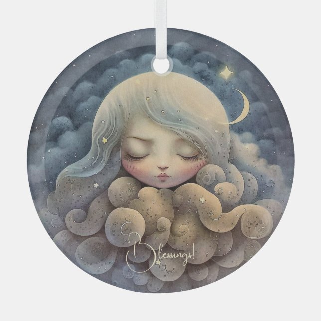 Adorno De Cristal Crea tu propia Titania soñadora en las nubes (Anverso)