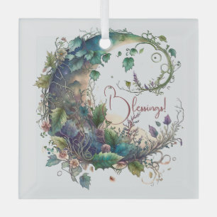 Adorno De Cristal Crea tu propio Boho Wildflower Ivy Moon