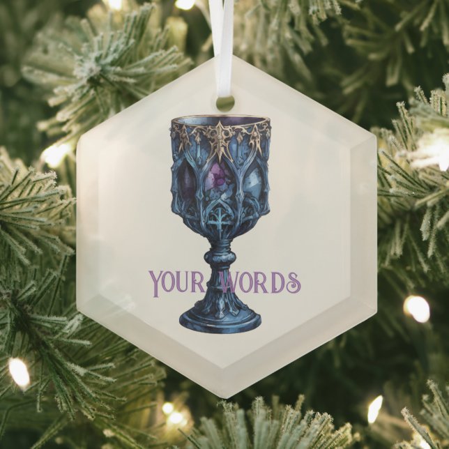 Adorno De Cristal Crea tu propio cáliz esculpido de piedra gótica az (in situ)