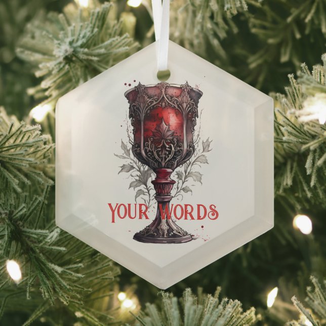 Adorno De Cristal Crea tu propio cáliz gótico rojo (in situ)