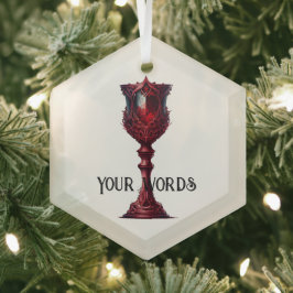 Adorno De Cristal Crea tu propio cáliz gótico rojo alto