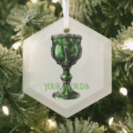 Adorno De Cristal Crea tu propio cáliz verde jade