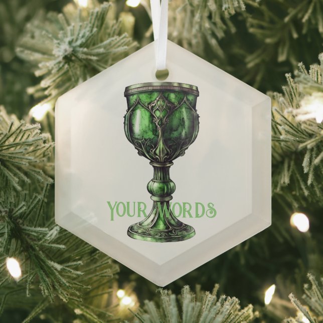 Adorno De Cristal Crea tu propio cáliz verde jade (in situ)