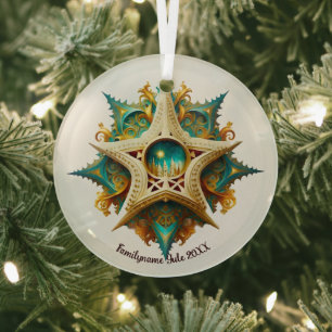 Adorno De Cristal Crea tu propio Castillo Steampunk Snowflake Yule