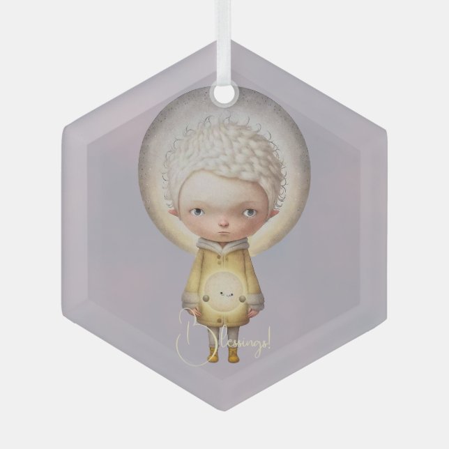 Adorno De Cristal Crea tu propio chico lunar (Anverso)