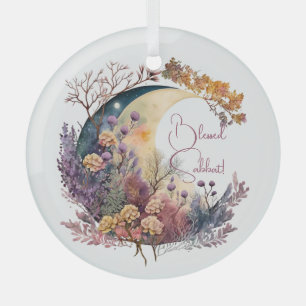Adorno De Cristal Crea Tu Propio Crescent Lunar Místico Floral