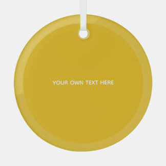 Adorno De Cristal Crea tu propio diseño personalizado amarillo