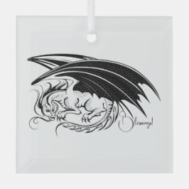 Adorno De Cristal Crea tu propio dragón negro