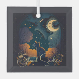 Adorno De Cristal Crea tu propio gato negro mágico