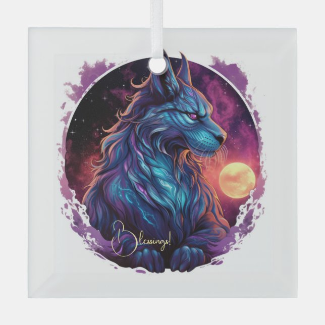 Adorno De Cristal Crea tu propio gato salvaje sith mítico (Anverso)