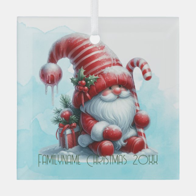 Adorno De Cristal Crea tu propio Gnome de Navidades de Peppermint Ho (Anverso)