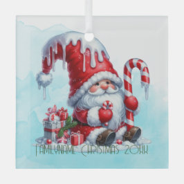 Adorno De Cristal Crea tu propio gnomo de Navidad de bastones de men
