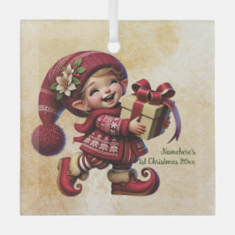 Adorno De Cristal Crea tu propio Gnomo de Navidad feliz