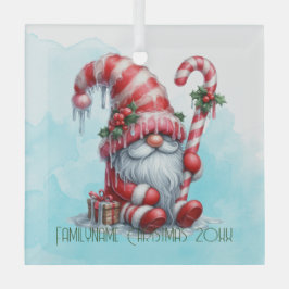 Adorno De Cristal Crea Tu Propio Gnomo de Navidad Festivo de Menta