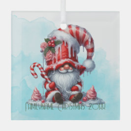 Adorno De Cristal Crea Tu Propio Gnomo Navideño Feliz de Menta