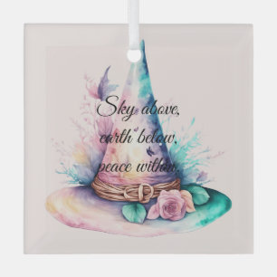 Adorno De Cristal Crea tu propio Gorra de brujas con arcoiris en pri