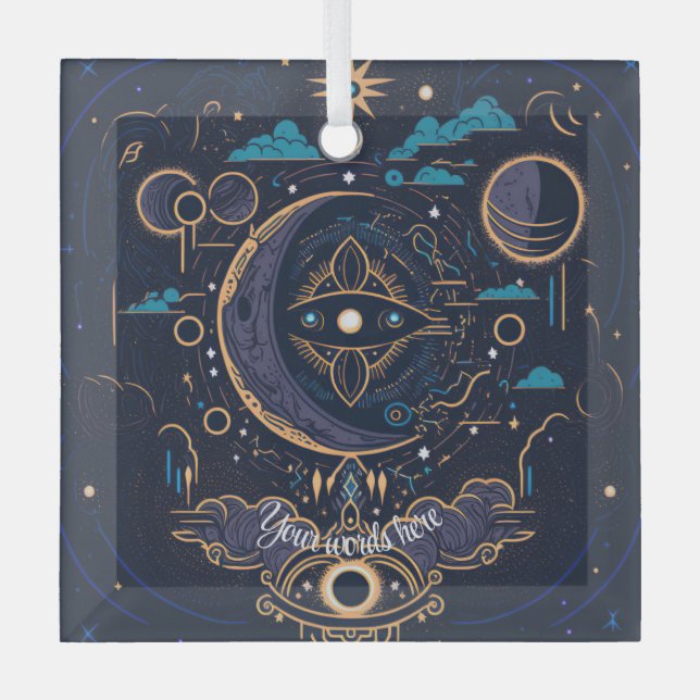 Adorno De Cristal Crea tu propio lunar celestial místico (Anverso)